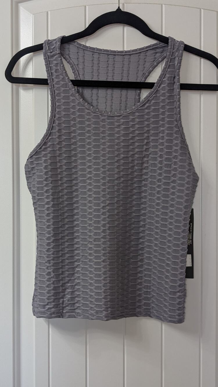 New Mix Women’s Light Gray 2-Piece Tank & Shorts Set S/M T09BK-SET